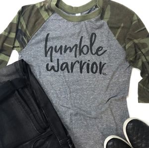 NWT Humble Warrior Raglan T-Shirt